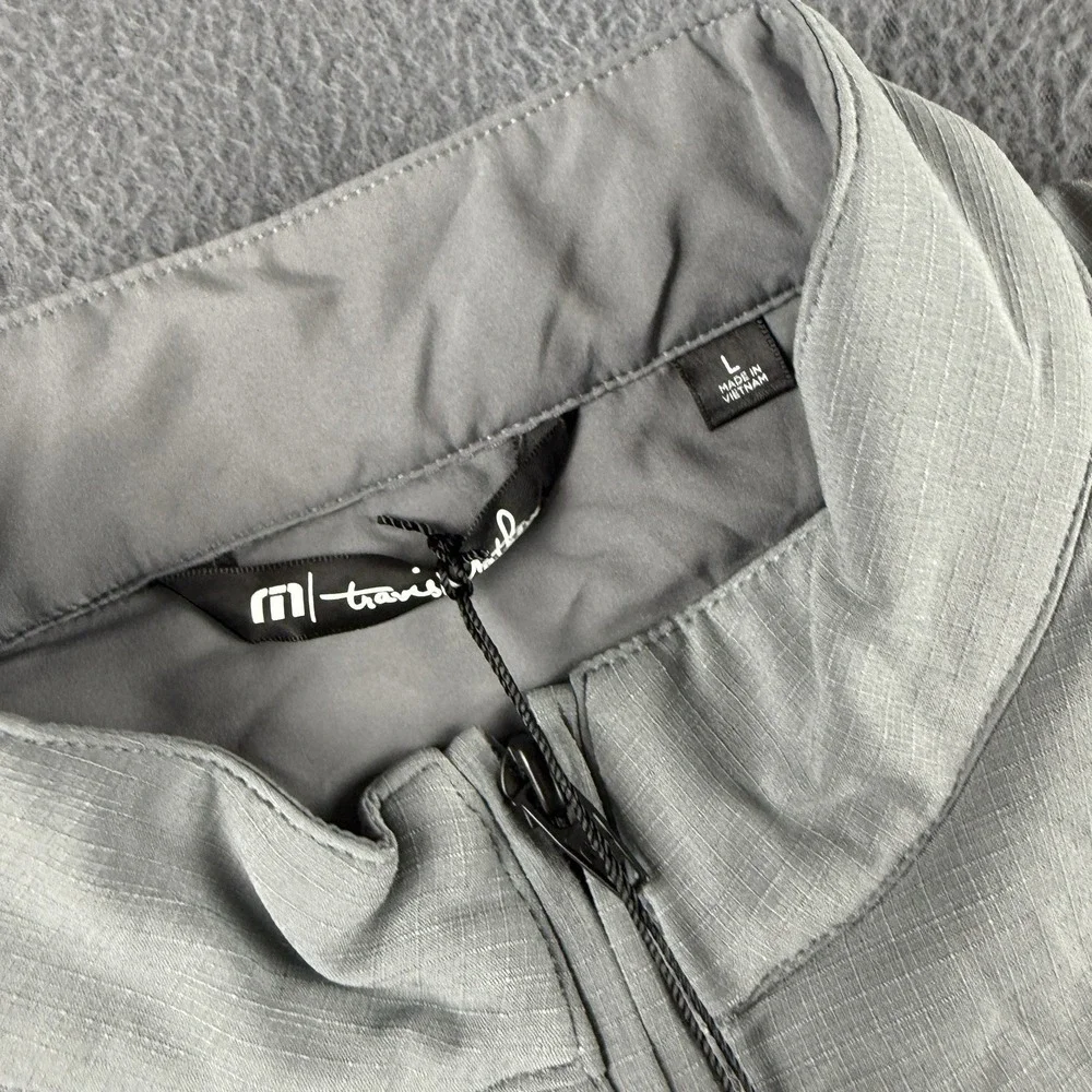 Travis Mathew Vest Men's L Gray Cold Bay Quiet Shade Puffer Golf TM1MW463 NEW